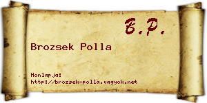 Brozsek Polla névjegykártya